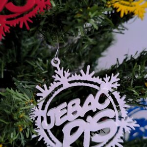 Zestaw 10 bombek na choinkę z napisem "JEBAĆ PIS"