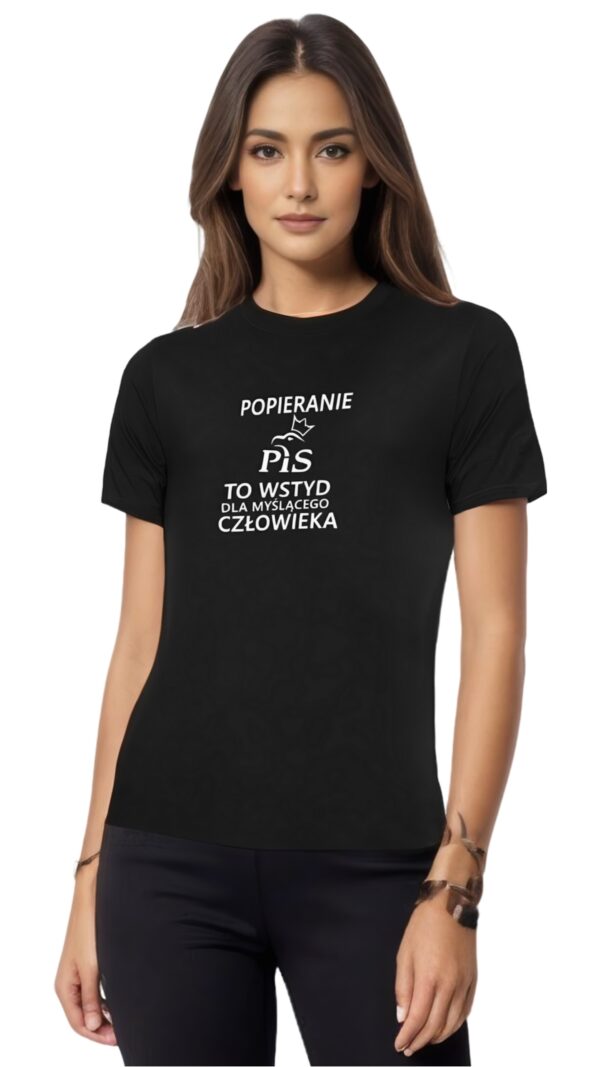 Koszulka - PIS Wstyd -  czarna - obrazek 3