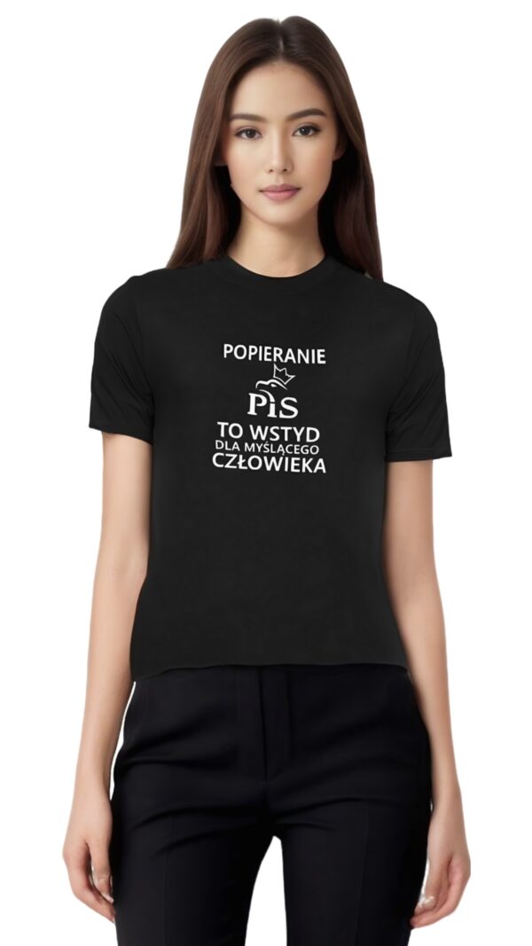 Koszulka - PIS Wstyd -  czarna - obrazek 2