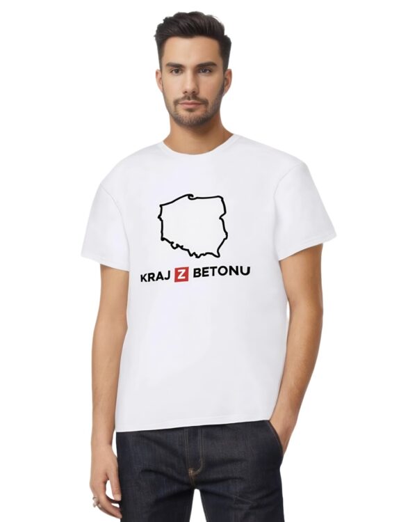 Koszulka - KRAJ Z BETONU -  biała - obrazek 4