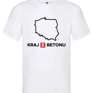 Koszulka - KRAJ Z BETONU -  biała