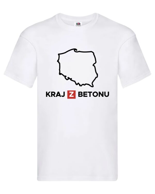 Koszulka - KRAJ Z BETONU -  biała