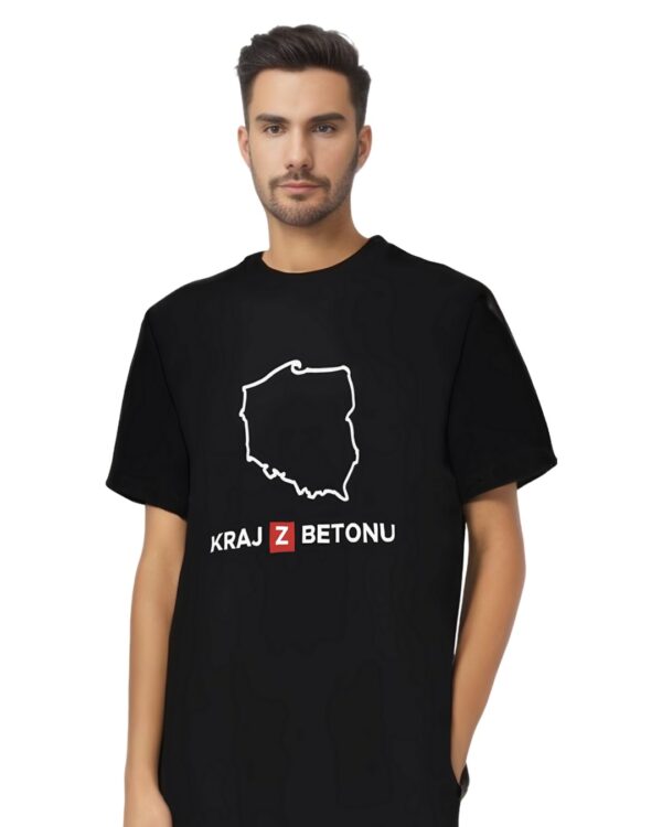 Koszulka - KRAJ Z BETONU -  czarna - obrazek 4