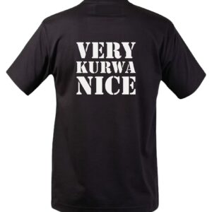 Koszulka z napisem VERY K... NICE - czarna