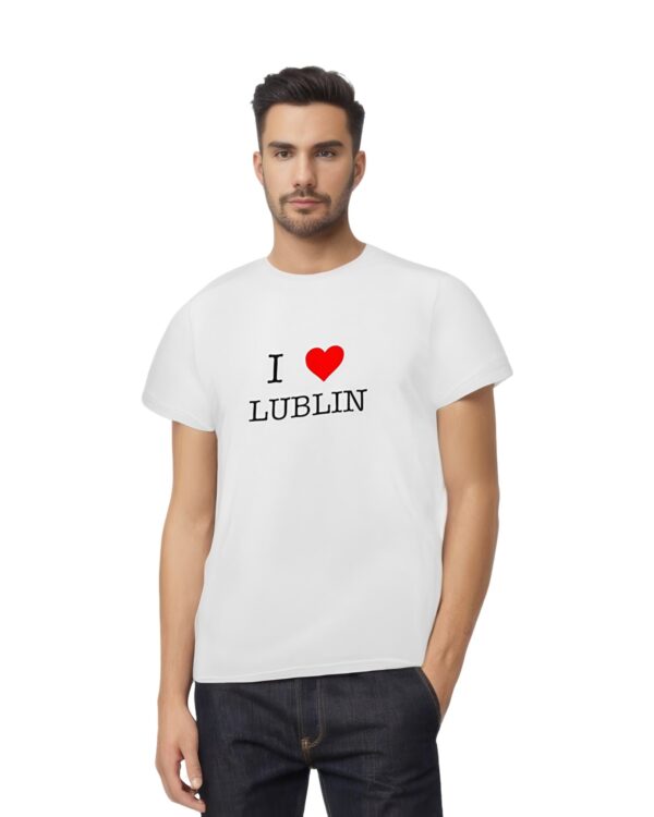 Koszulka - I Love Lublin - biała - obrazek 3