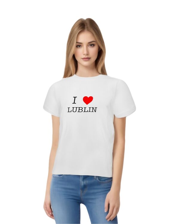 Koszulka - I Love Lublin - biała - obrazek 4