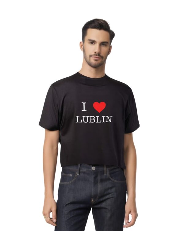 Koszulka - I Love Lublin -  czarna - obrazek 4