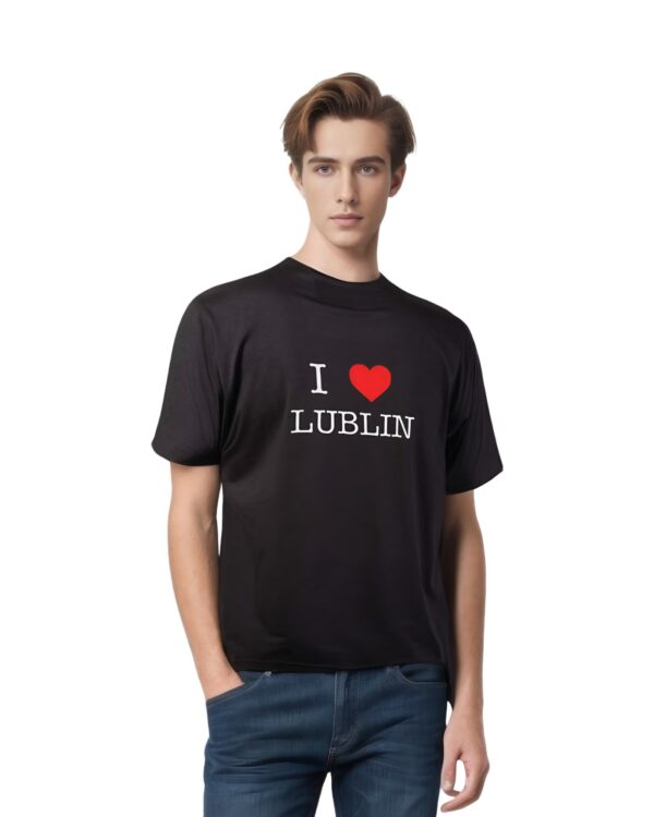 Koszulka - I Love Lublin -  czarna - obrazek 2