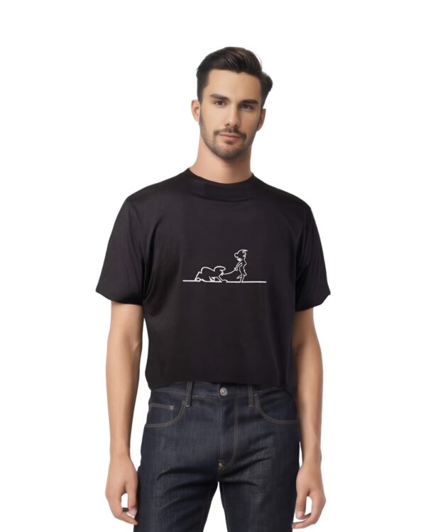 Koszulka - La Linea - 8 -  czarna - obrazek 4